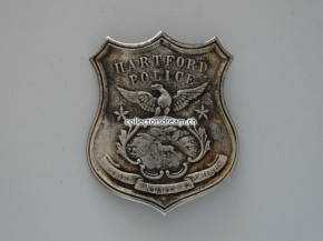 Metallabzeichen / Badge " Hartford Police "