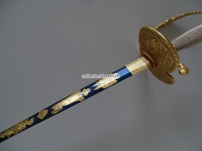 Galadegen in der Art um 1770/1800, Replika, vergoldet - gebleut