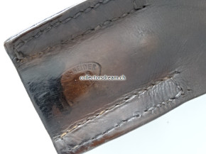 Ledertrage-Tasche / Frosch zu Weidmesser 1842/52 & Yatagan 1864