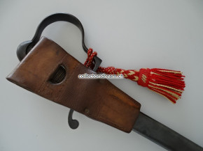 Säbel eidg. Ord. 1883 für höhere Unteroffiziere "Feldweibelsäbel" 2. Model mit Stahlscheide