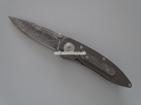 Böker Damast Jahresmesser 2007. Klinge mit 300 Lagen Balbach Damast