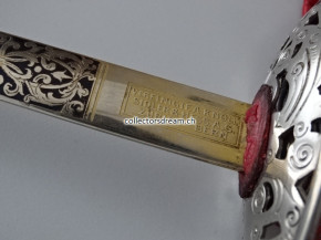 Offiziers-Galadegen Model 1899 gebleut & vergoldet