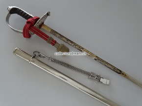 Offiziers-Galadegen Model 1899 gebleut & vergoldet