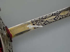 Offiziers-Galadegen Model 1899 gebleut & vergoldet