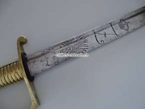 Grenadier Infanterie Säbel kant. Ordonnanz um 1818 Zürich Klinge dat. 1767