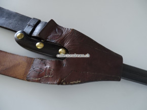 Weidmesser für Scharfschützen eidg. Ordonnanz 1842/52 Zürich mit Leder Schultergehänge