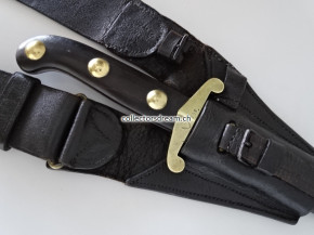 Weidmesser für Scharfschützen eidg. Ordonnanz 1842/52 Zürich mit Leder Schultergehänge