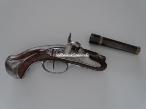 Perkussions Taschenpistole - Reisepistole um 1780/1830 Frankreich/Paris