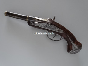 Perkussions Taschenpistole - Reisepistole um 1780/1830 Frankreich/Paris
