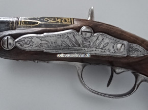 Perkussions Taschenpistole - Reisepistole um 1780/1830 Frankreich/Paris