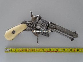 Antiker Stiftzünder Revolver System Lefaucheux um 1860/65 "Lepage Frères a Paris"