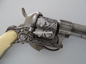 Antiker Stiftzünder Revolver System Lefaucheux um 1860/65 "Lepage Frères a Paris"