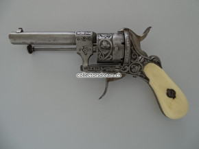 Antiker Stiftzünder Revolver System Lefaucheux um 1860/65 "Lepage Frères a Paris"