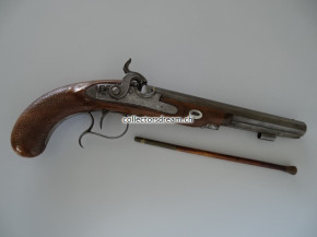 Offiziers Perkussions Pistole um 1800/1840 England "W. Hole Bristol"