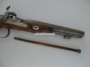 Offiziers Perkussions Pistole um 1800/1840 England "W. Hole Bristol"