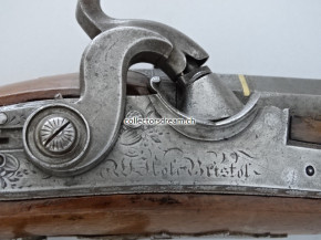 Offiziers Perkussions Pistole um 1800/1840 England "W. Hole Bristol"