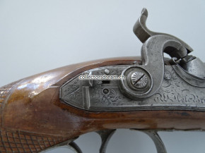 Offiziers Perkussions Pistole um 1800/1840 England "W. Hole Bristol"