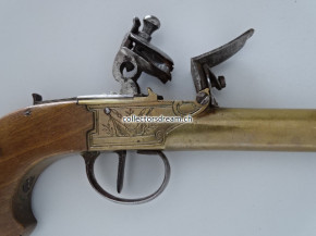 Steinschloss Kastenschloss Pistole aus Messing um 1780/1800