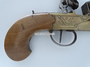 Steinschloss Kastenschloss Pistole aus Messing um 1780/1800