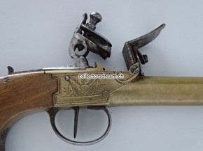 Steinschloss Kastenschloss Pistole aus Messing um 1780/1800