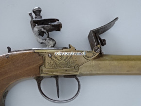 Steinschloss Kastenschloss Pistole aus Messing um 1780/1800
