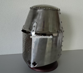 Topfhelm / Kübelhelm / Ritterhelm 13.-14. Jahrhundert (Replikat)