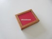 Präsentations-Holzboxe / Display, Nr.1, rote Einlage, 14.5cm x 12cm x 3cm