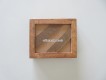 Präsentations-Holzboxe / Display, Nr.1, rote Einlage, 14.5cm x 12cm x 3cm