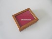 Präsentations-Holzboxe / Display, Nr.2, rote Einlage, 14.5cm x 12cm x 4cm