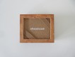 Präsentations-Holzboxe / Display, Nr.2, rote Einlage, 14.5cm x 12cm x 4cm