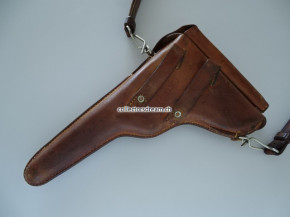 Lederetui zu Schweizer Ordonnanz Parabellum Model 1900 und 1906 gefertigt 1919
