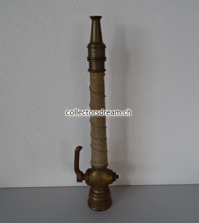 Antikes Feuerwehr Strahlrohr aus Messing
