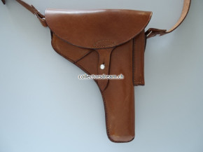 Leder Etui zu Ordonnanz Pistole SIG A49 (P-210) Commercial für Polizei und Schützen ohne Tragelaschen