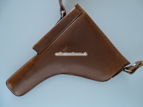 Leder Etui zu Ordonnanz Pistole SIG A49 (P-210) Commercial für Polizei und Schützen ohne Tragelaschen