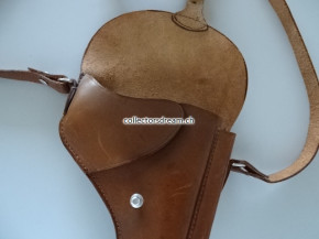 Leder Etui zu Ordonnanz Pistole SIG A49 (P-210) Commercial für Polizei und Schützen ohne Tragelaschen