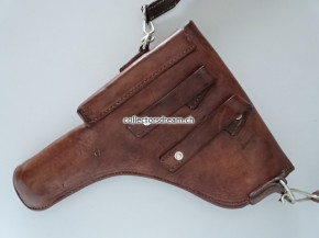 Leder Etui zu Ordonnanz Pistole SIG A49 (P-210) gefertigt 1953