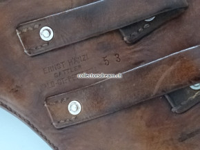 Leder Etui zu Ordonnanz Pistole SIG A49 (P-210) gefertigt 1953