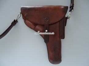 Leder Etui zu Ordonnanz Pistole SIG A49 (P-210) gefertigt 1950