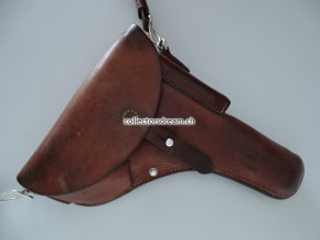 Leder Etui zu Ordonnanz Pistole SIG A49 (P-210) gefertigt 1950