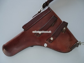 Leder Etui zu Ordonnanz Pistole SIG A49 (P-210) gefertigt 1950