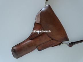 Leder Etui zu Ordonnanz Pistole SIG A49 (P-210) gefertigt 1950