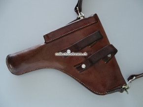 Leder Etui zu Ordonnanz Pistole SIG A49 (P-210) gefertigt 1950