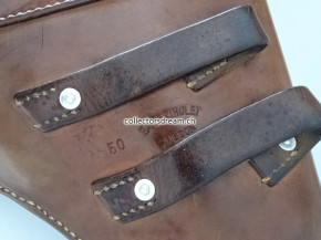 Leder Etui zu Ordonnanz Pistole SIG A49 (P-210) gefertigt 1950