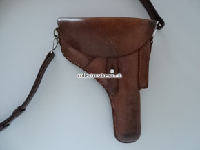 Leder Etui zu Ordonnanz Pistole SIG A49 (P-210) gefertigt 1950