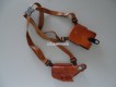 Schulterholster Kombination mit doppeltem Magazinetui zu Colt Gov. 1911, AMT, Springfield und baugleiche 1911-er Varianten