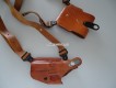 Schulterholster Kombination mit doppeltem Magazinetui zu Colt Gov. 1911, AMT, Springfield und baugleiche 1911-er Varianten