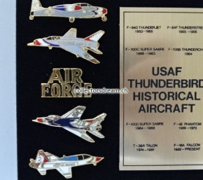 USAF Thunderbird Historical Aircraft Pin Set 10-teilig