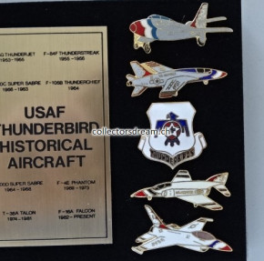 USAF Thunderbird Historical Aircraft Pin Set 10-teilig